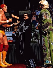 Ric Flair Signed WWF 11x14 Photo BAS COA WWE Auto Picture Hulk Hogan Paul Bearer