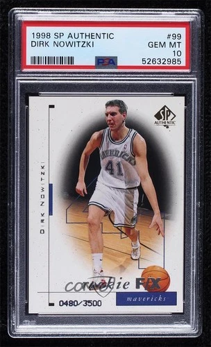 1998-99 SP Authentic F/X /3500 Dirk Nowitzki #99 PSA 10 GEM MT Rookie RC HOF