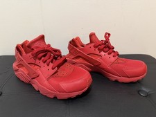 Mens Nike Air Huarache Triple Red Sneakers Size 10 US Lightly worn 