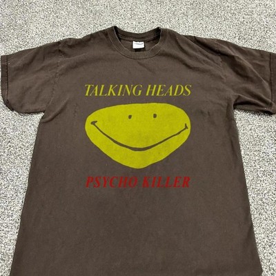 Talking Heads Pyscho Killer Albums Rare Design Brown 90s T shirt NH29263