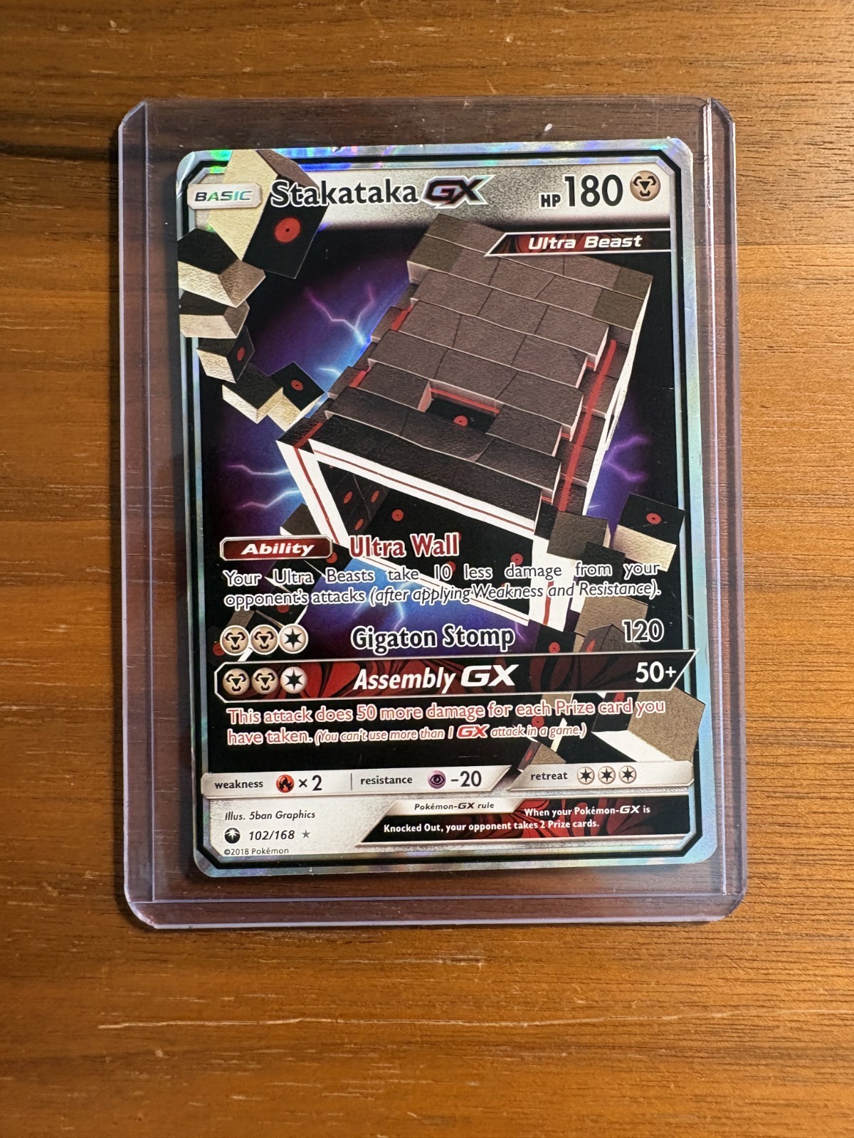 Stakataka GX 102/168 Holo - Pokemon SM - Celestial Storm - Moderately Played