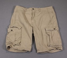 Levi s Mens Cotton Casual Multi Pocket Tan Brown Cargo Shorts 36" W