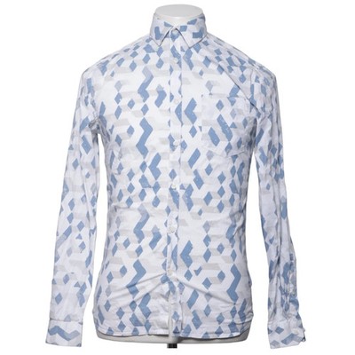 Emilio Denim, Hemd, Größe: XS, Weiß/Blau/Grau, Karo, Herren #vXW