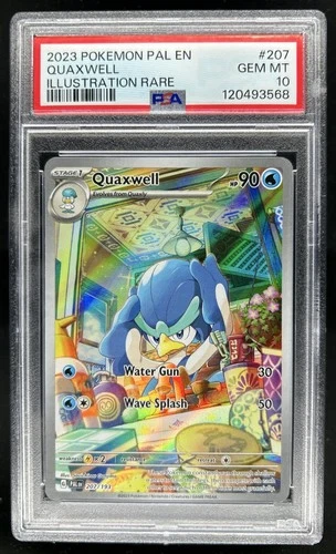 2023 Pokemon SV Paldea Evolved Quaxwell FA Illustration Rare #207/193 PSA 10