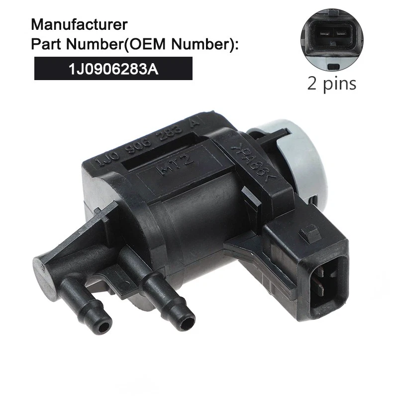 Boost Pressure Solenoid Valve EGR Vacuum Solenoid Impact Resistant 1J0906283A - Image 2 of 4