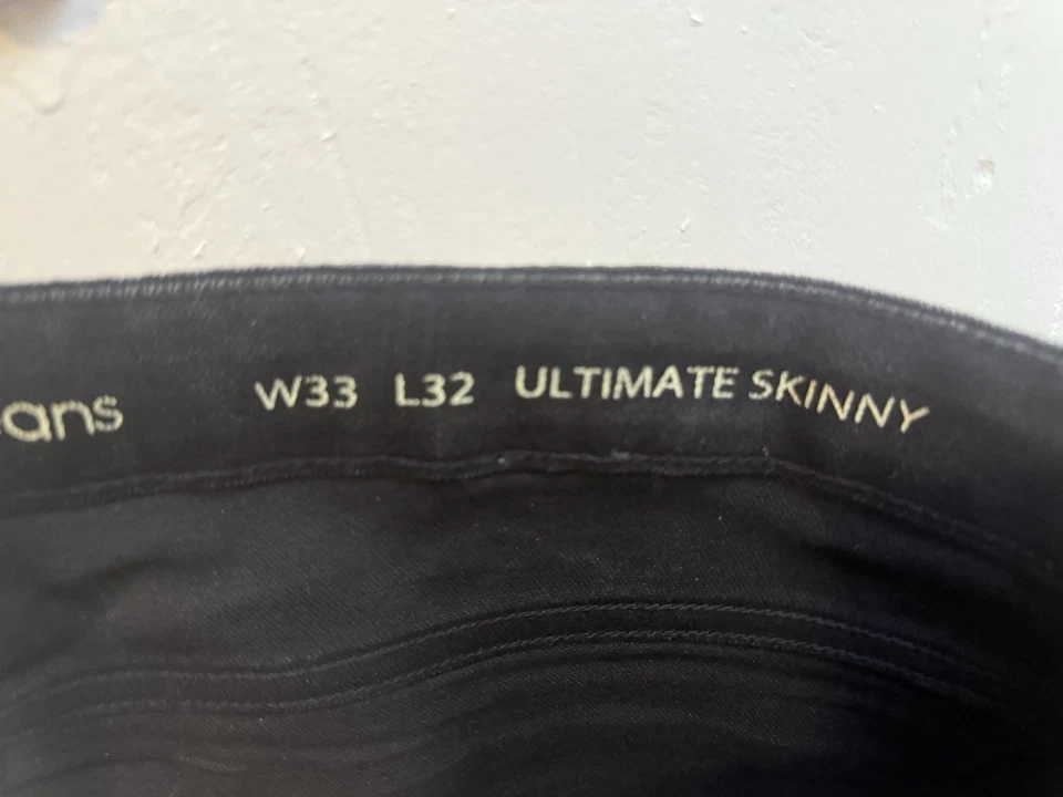 Calvin Klein Men’s Unicorn Rare Gold Metallic Ultra Skinny Jeans Size W33 L32 - Image 4 of 4