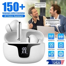 150 Language Translator Earbuds High Accuracy Wireless Bluetooth 5.3 Two Way ..