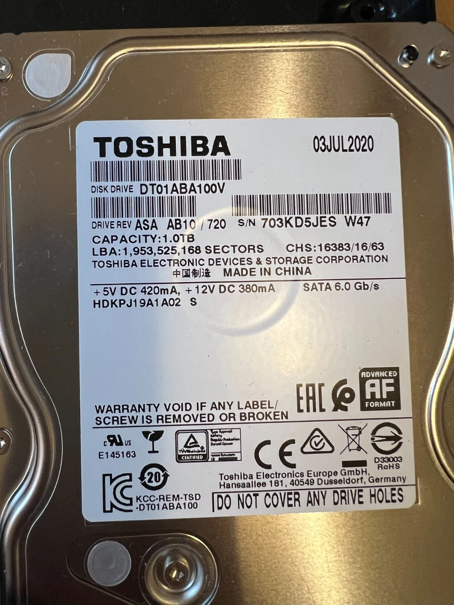 Toshiba 1 TB Internal Hard Disk Drives for sale | eBay