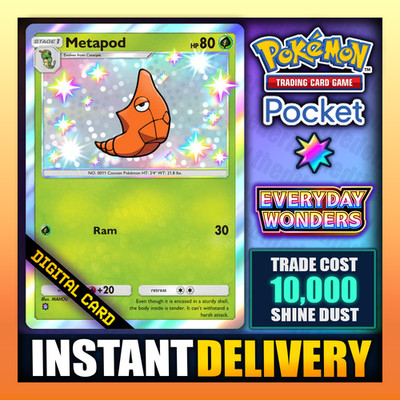 Metapod - Pokemon TCG Pocket - Shiny   Everyday Wonders - English - Fast  