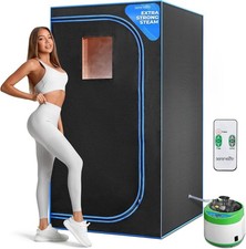SereneLife Portable Steam Sauna Tent with Remote Control Timer - Home & Indoor S