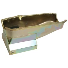 Summit Racing G36010 Oil Pan, Steel, Gold Zinc, 7 qt., Chevy, Small Block, Each