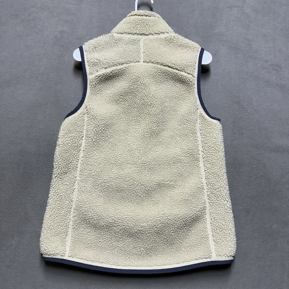 Chaleco polar LL Bean Mountain Pile Sherpa para mujer mediano, reg marfil crema 502430 Foto 2 de 4