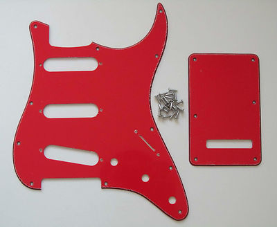Neue Farbe rot 3-lagig ST Style SSS Gitarre Schlagbrett Rückenplatte Trem Cover