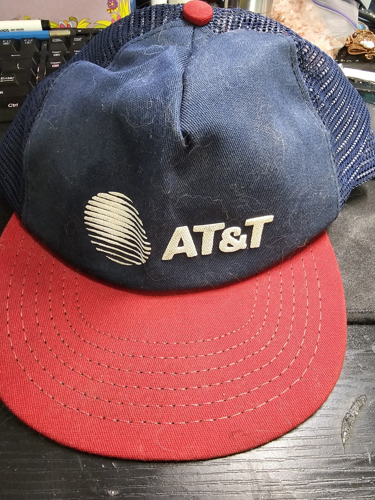 Vintage AT&T Hat Call Before Dig in Florida Red Brim … - Gem