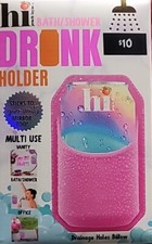 Bath/Shower Pink Silicone Drink Holder By Hi Peach Layne NEW