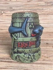 False Idol Hammerhead Shark Barrel Tiki Mug Tiki Farm Green Trader Dane NIB
