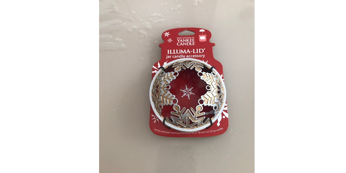 Yankee Candle Illuma Lid Topper Silver Colored Winter Snowflake