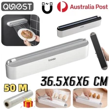 Foil Cling Film Cutter Magnetic Food Wrap Dispenser Storage Holder Kitchen Box