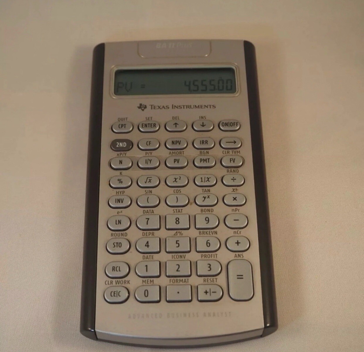 Texas Instruments Cfa Texas Instruments BA II 2 Plus Professional Financial Calculator CFA ...
