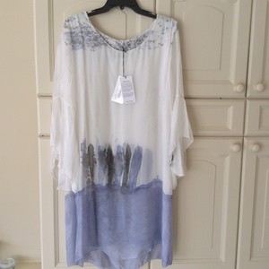 BNWL COLLEZIONE GAIA SILK DRESS MADE IN ITALY. COLOUR OYSTER ...