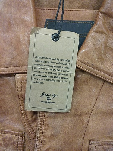 Men’s Medium Gilded Age NYC Brown Leather 4 Pocket Writer Style Jacket - Picture 3 of 7