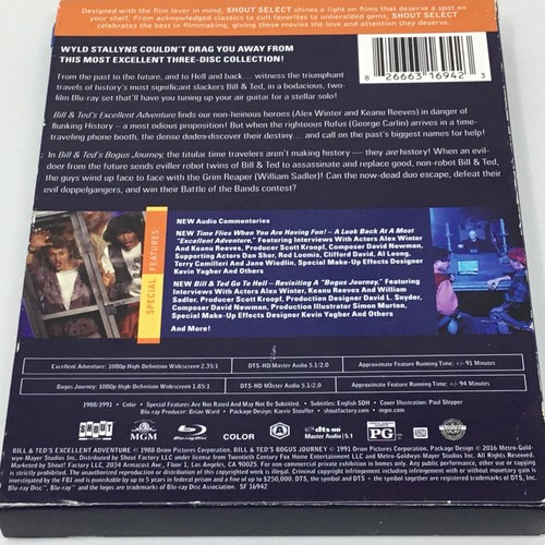 Bill & Ted's Most Excellent Collection Bluray mit Gitarrenplektren und Aufklebern - Bild 2 von 7