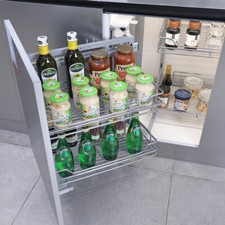 Blind Corner Cabinet Pull Out Drawer Magic Corner Base Shelves / Storage Basket