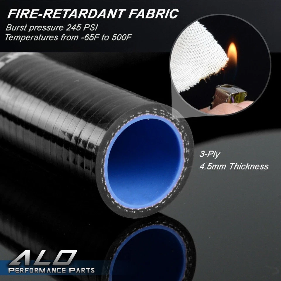 Black Silicone Radiator Hose Fit For Acura Integra 91-94 DB6 DB8 DC2 B18C B18C1 - Image 2 of 4