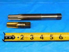 2 PCS 3/8 18 NPTF HSS 1 TIN COATED PIPE TAP 4, 5 STRAIGHT FLUTE .375 INTERRUPTED