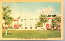 VINTAGE POSTCARD--US Naval Reserve Building Bay View Park Toedo Ohio--FREE SHIP