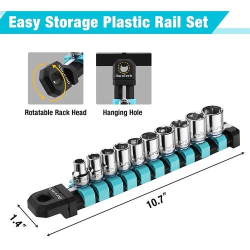 DURATECH 10PC 3/8" Drive Socket Set Metric Socket Set 6-Point Shallow Socket Set - Picture 6 of 9