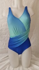 Gorgous Blue Green swimming bathing suit costume size S UK 8 10 TV 