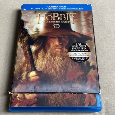 The Hobbit: An Unexpected Journey (1) (3D, Blu-ray, DVD w/ Lenticular Slipcover)