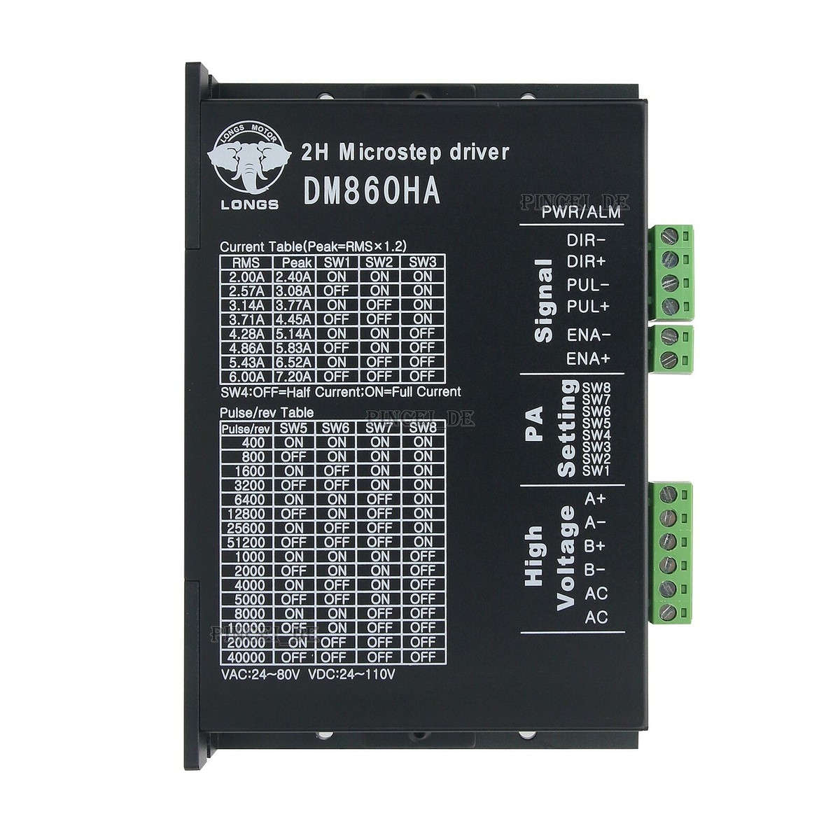 DM860HA 2H Microstep Driver Stepper Motor Driver 7.8A 128