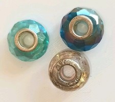 3 x Crystal Beads with 925 Silver