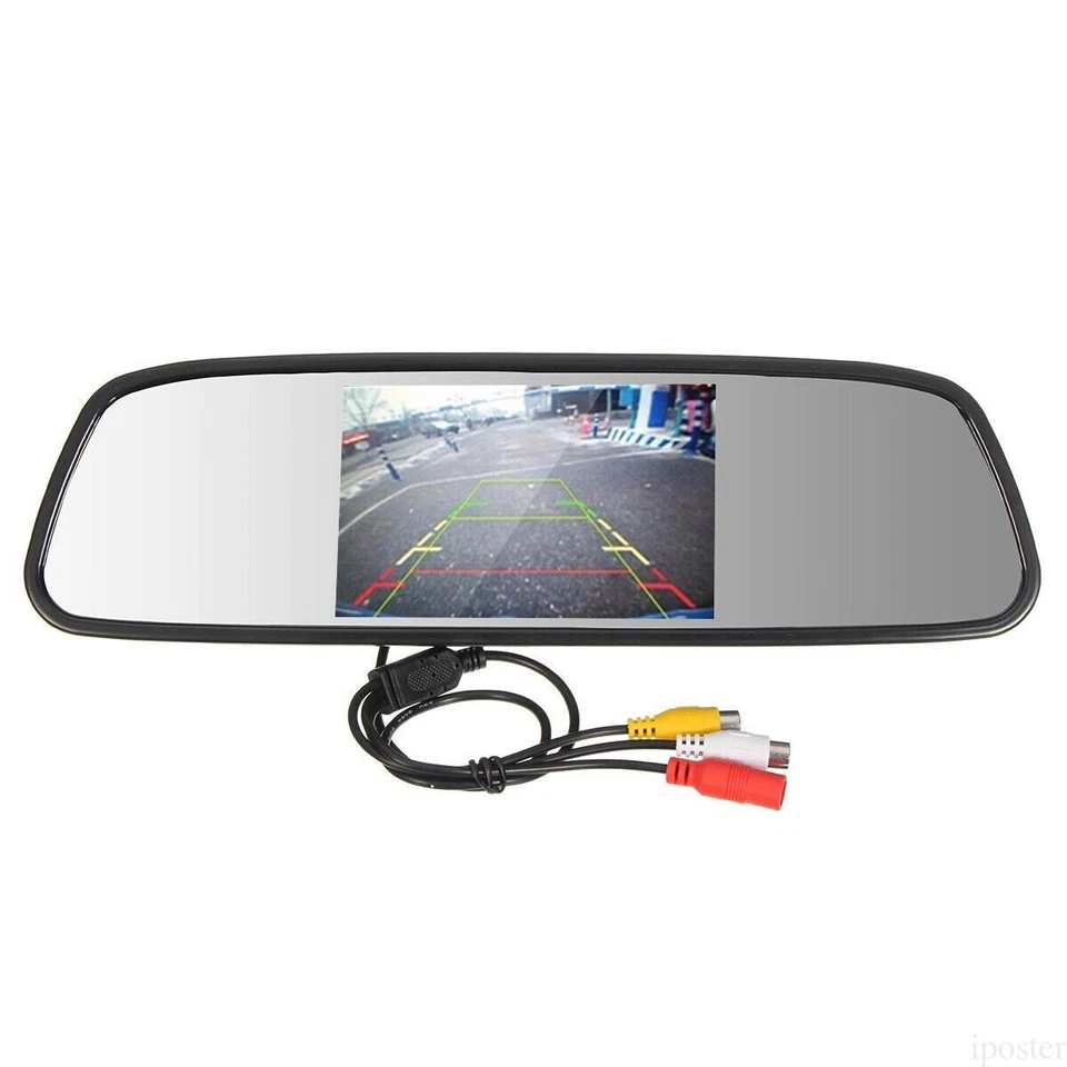 5" MIRROR CAR MONITOR BACKUP CAMERA FOR JEEP WRANGLER 2007 TO 2017 09 10 11 2012 - Image 3 of 4