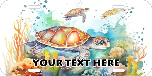 TORTUGA TORTUGA DISEÑO TU PROPIO SURTIDO PLACA DE METAL IMPRESA UV CON - Imagen 2 de 4