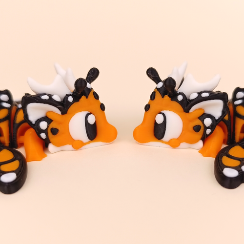Dragón mariposa con huevo a juego 🐉🦋 | Huevo de dragón de fantasía articulado - Imagen 3 de 5