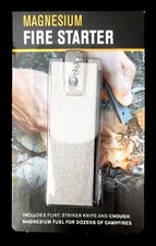 MAGNESIUM Fire Starter  Flint and Striker Knife SURVIVAL - Camping - Emergency