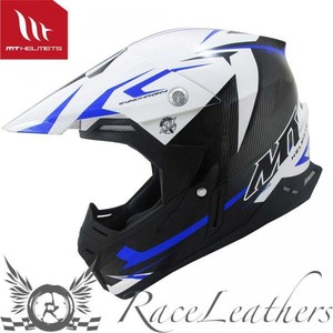 Mt Synchrony Acier Mx Moto X Motocross Moto Casque Velo Noir Blanc