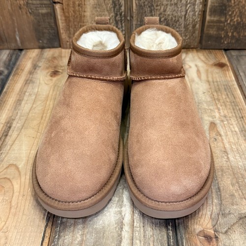UGG CLASSIC ULTRA MINI BOOT DAMEN US 6 WILDLEDER WOLLE STIEFELETTE EU 37 ~ CHESTNUT - Bild 3 von 15