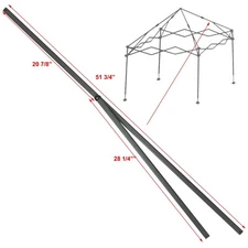 Quest 12 x 12 Straight Leg Instant Canopy 2 Peak Truss Bar Replacement Parts 