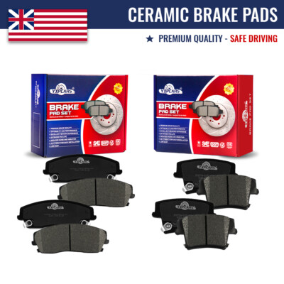 Front + Rear Ceramic Brake Pads For Chrysler 300 Dodge Challenger Charger Magnum