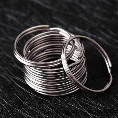 10/50 PCS Split Key Rings 15/20/25/30/35MM Round Hoop Key Chain DIY Metal Chains