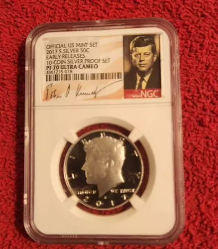 2017 s silver Kennedy half dollar NGC PF 70 Ultra Cameo (Early Releases) sig
