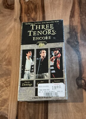 Three Tenors encore (VHS 1992) *NEW SEALED