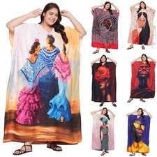 Womens Long Maxi Kaftan Dress Plus Size Sundress Kimono Boho Summer Gown Caftan
