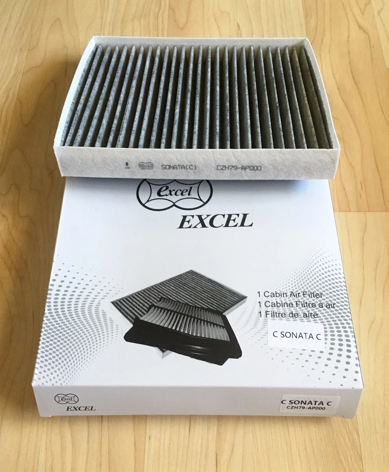Filtro de aire de cabina de carbono para Hyundai Sonata 2015-2019 CZH79-AP000 vendedor de EE. UU. Foto 2 de 4