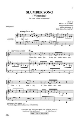 Slumber Song 2-Part Sheet Music