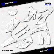 Whiteout Slick Racing Graphics Kit fits Yamaha WR450F 07-11 Decals WR 450F